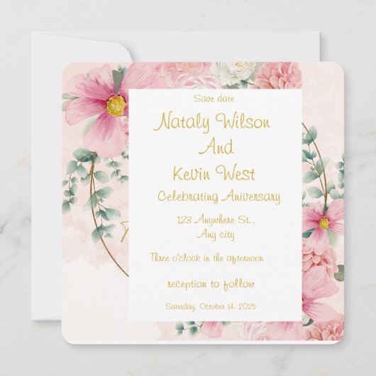 Invitation d'anniversaire (Dos)