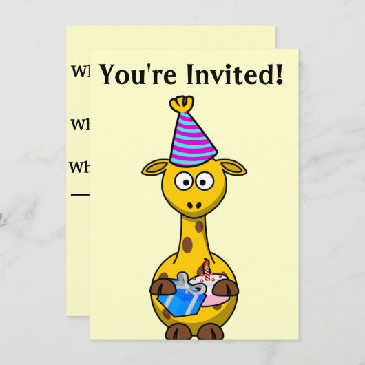 Invitation d'anniversaire (Devant / Derrière)