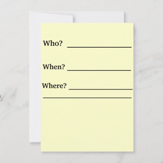 Invitation d'anniversaire (Dos)