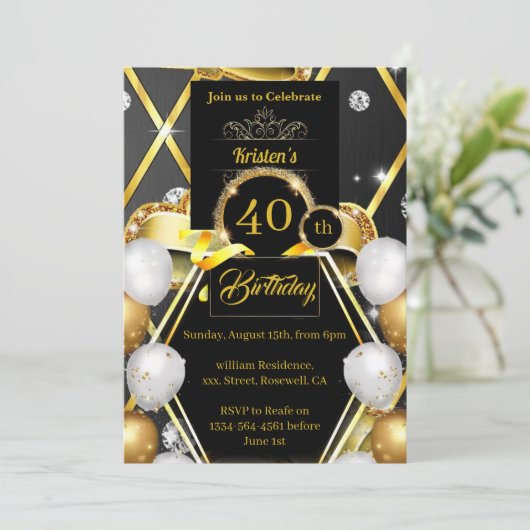 Invitation d'anniversaire (Debout devant)