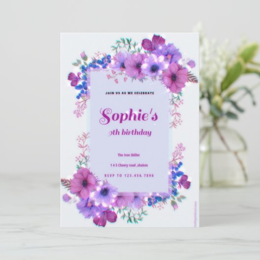 invitation d'anniversaire (Debout devant)