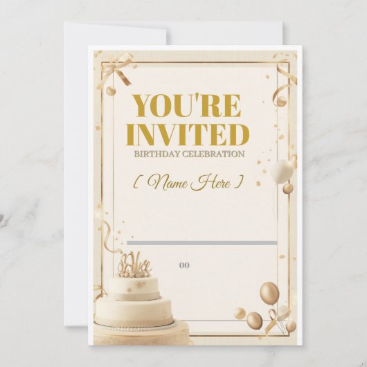 invitation d'anniversaire, (Devant)