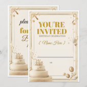 invitation d'anniversaire, (Devant / Derrière)