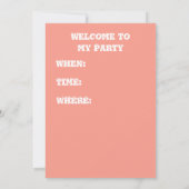 " INVITATION D'ANNIVERSAIRE " (Dos)