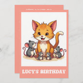 " INVITATION D'ANNIVERSAIRE " (Devant / Derrière)