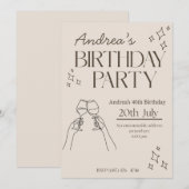 Invitation d'anniversaire (Devant / Derrière)