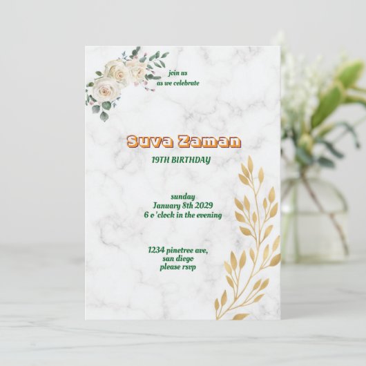 Invitation d'anniversaire (Debout devant)