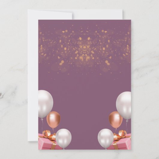 Invitation d'anniversaire  (Dos)