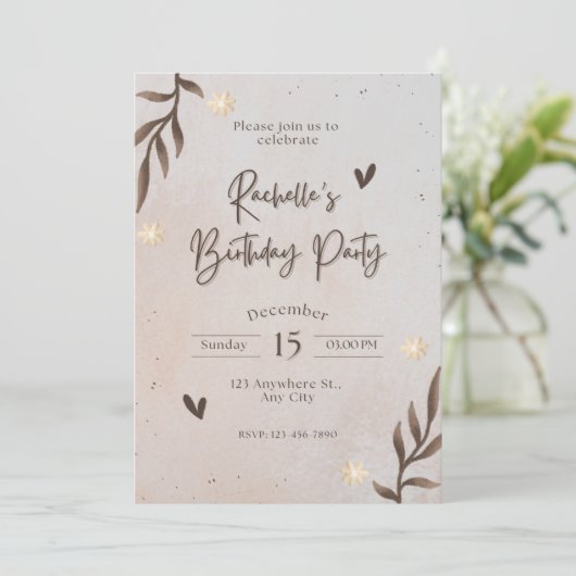 invitation d'anniversaire (Debout devant)