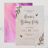 invitation d'anniversaire (Devant / Derrière)