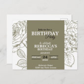 Invitation d'anniversaire (Devant / Derrière)