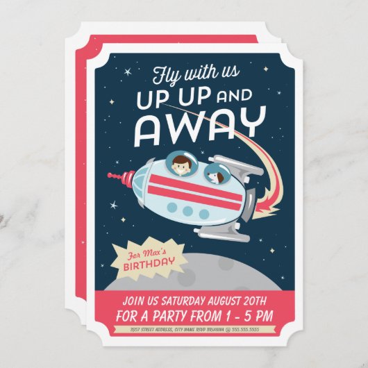 Invitation d'anniversaire (Devant / Derrière)