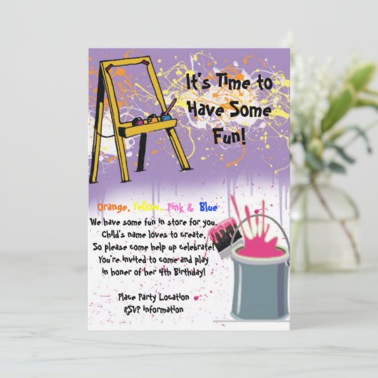 Invitation d'anniversaire (Debout devant)