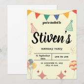 Invitation d'anniversaire (Devant / Derrière)