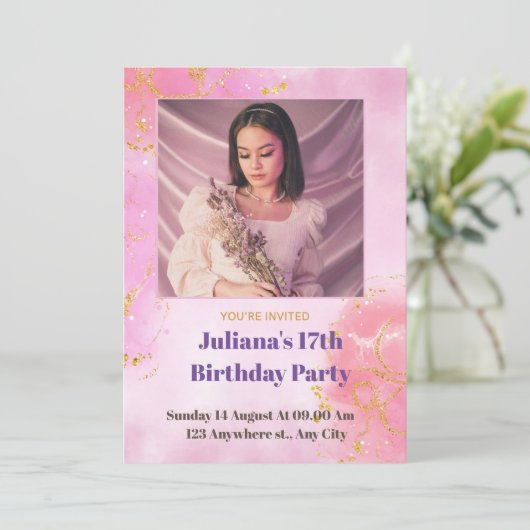 invitation d'anniversaire (Debout devant)