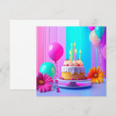 Invitation d'anniversaire (Devant / Derrière)