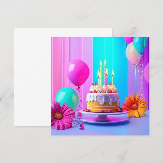 Invitation d'anniversaire (Devant / Derrière)