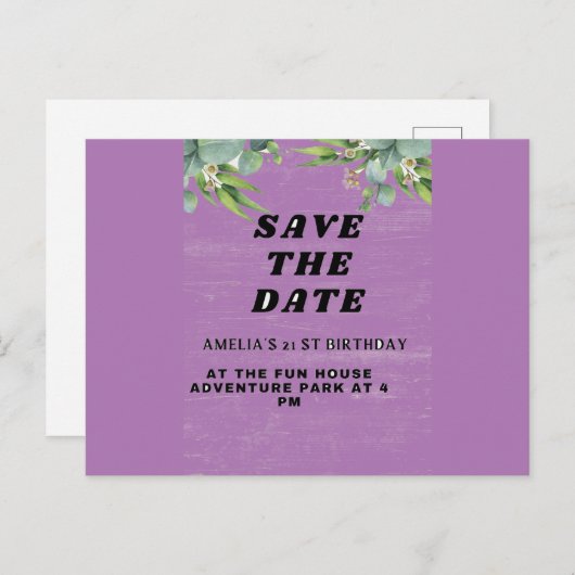 Invitation d'anniversaire (Devant / Derrière)