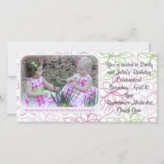 invitation d'anniversaire (Devant)