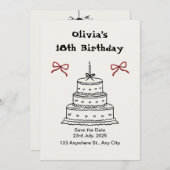 Invitation d'anniversaire (Devant / Derrière)