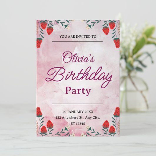 Invitation d'anniversaire (Debout devant)