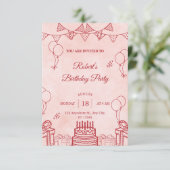 Invitation d'anniversaire (Debout devant)