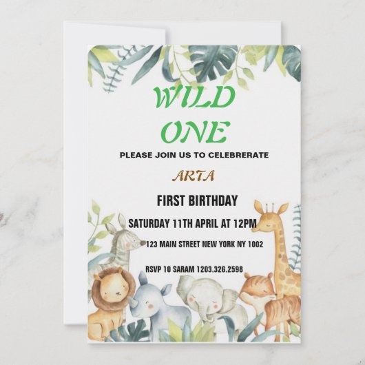 Invitation d'anniversaire (Devant)