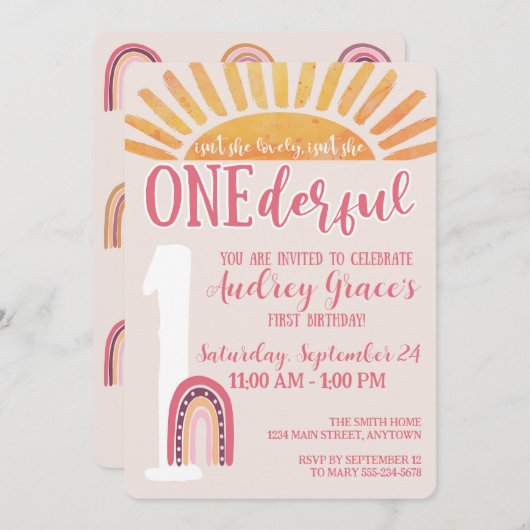 Invitation d'anniversaire (Devant / Derrière)