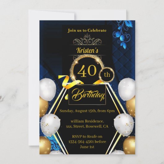 Invitation d'anniversaire (Devant)