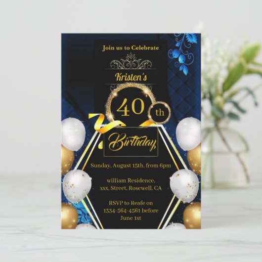 Invitation d'anniversaire (Debout devant)