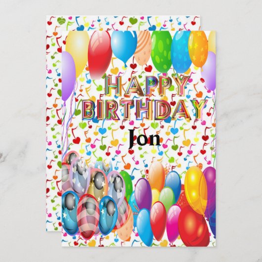 Invitation d'anniversaire (Devant / Derrière)