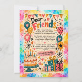 Invitation d'anniversaire (Dos)