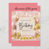 invitation d'anniversaire (Devant / Derrière)