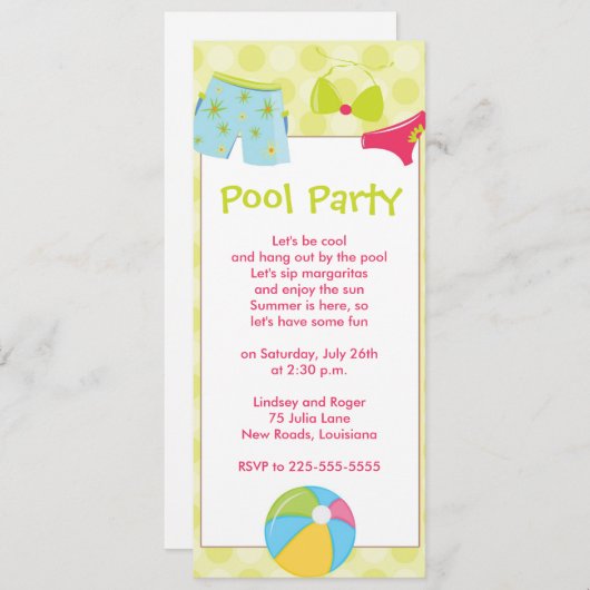 Invitation d'anniversaire (Devant / Derrière)