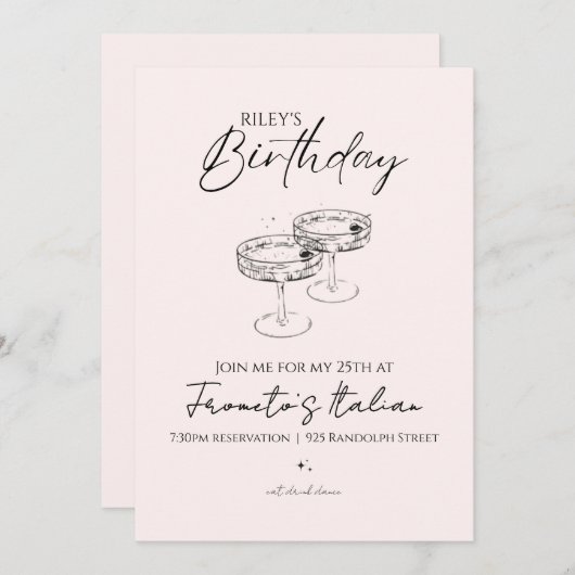 Invitation d'anniversaire (Devant / Derrière)