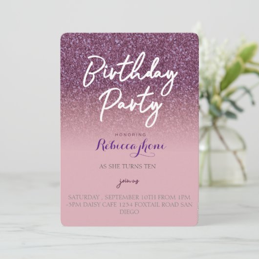 Invitation d'anniversaire (Debout devant)