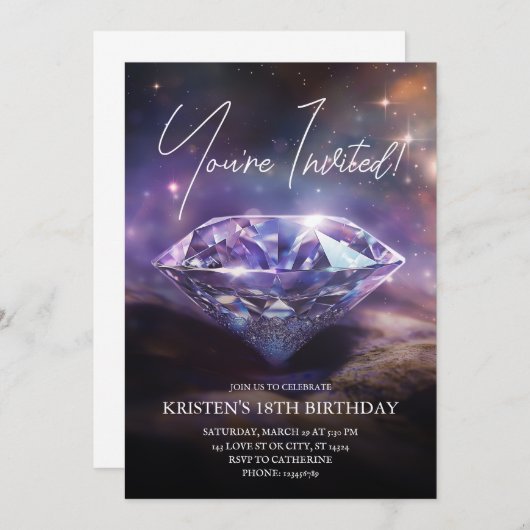 Invitation d'anniversaire (Devant / Derrière)