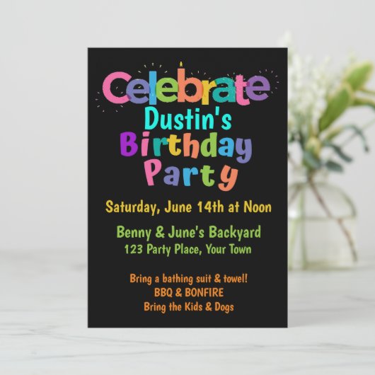 Invitation d'anniversaire (Debout devant)