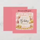 invitation d'anniversaire (Devant / Derrière)