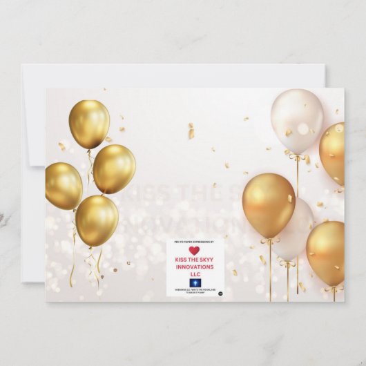 INVITATION D'ANNIVERSAIRE (Dos)