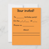 invitation d'anniversaire (Devant)
