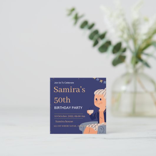 Invitation d'anniversaire (Debout devant)