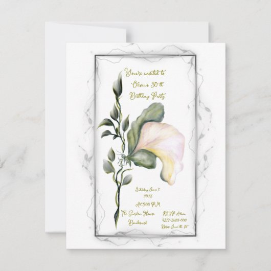 Invitation d'anniversaire (Devant)