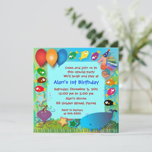 Invitation d'anniversaire : 002 (Debout devant)