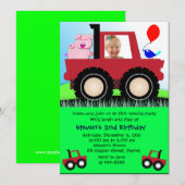 Invitation d'anniversaire 020 : camionneur (Devant / Derrière)