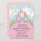 Invitation d'anniversaire 022 : Château (Devant / Derrière)