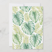 Invitation d'anniversaire 101 ans aux feuilles tro (Dos)