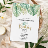 Invitation d'anniversaire 101 ans aux feuilles tro