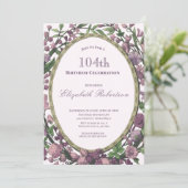 Invitation d'anniversaire 104 ans pour femme avec (Debout devant)