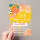 Invitation d'anniversaire 10 ans Orange Fruité (In situ (ordinateur de poche))